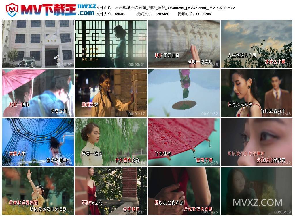 崔叶华-犹记我欢颜_国语_流行_YE300299